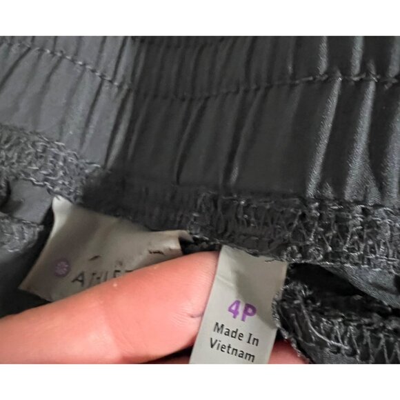 Athleta Gray Attitude Ruched Pull On Jogger Pants Adjustable Ankles Size 4P - Picture 7 of 12